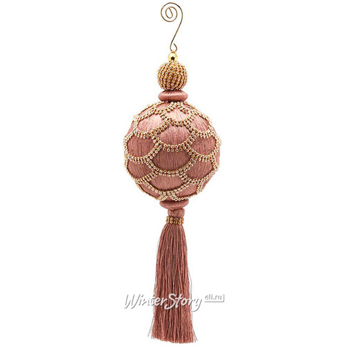 Елочный шар с Кисточкой Оллаэтель 28 см розовый, подвеска (EDG)