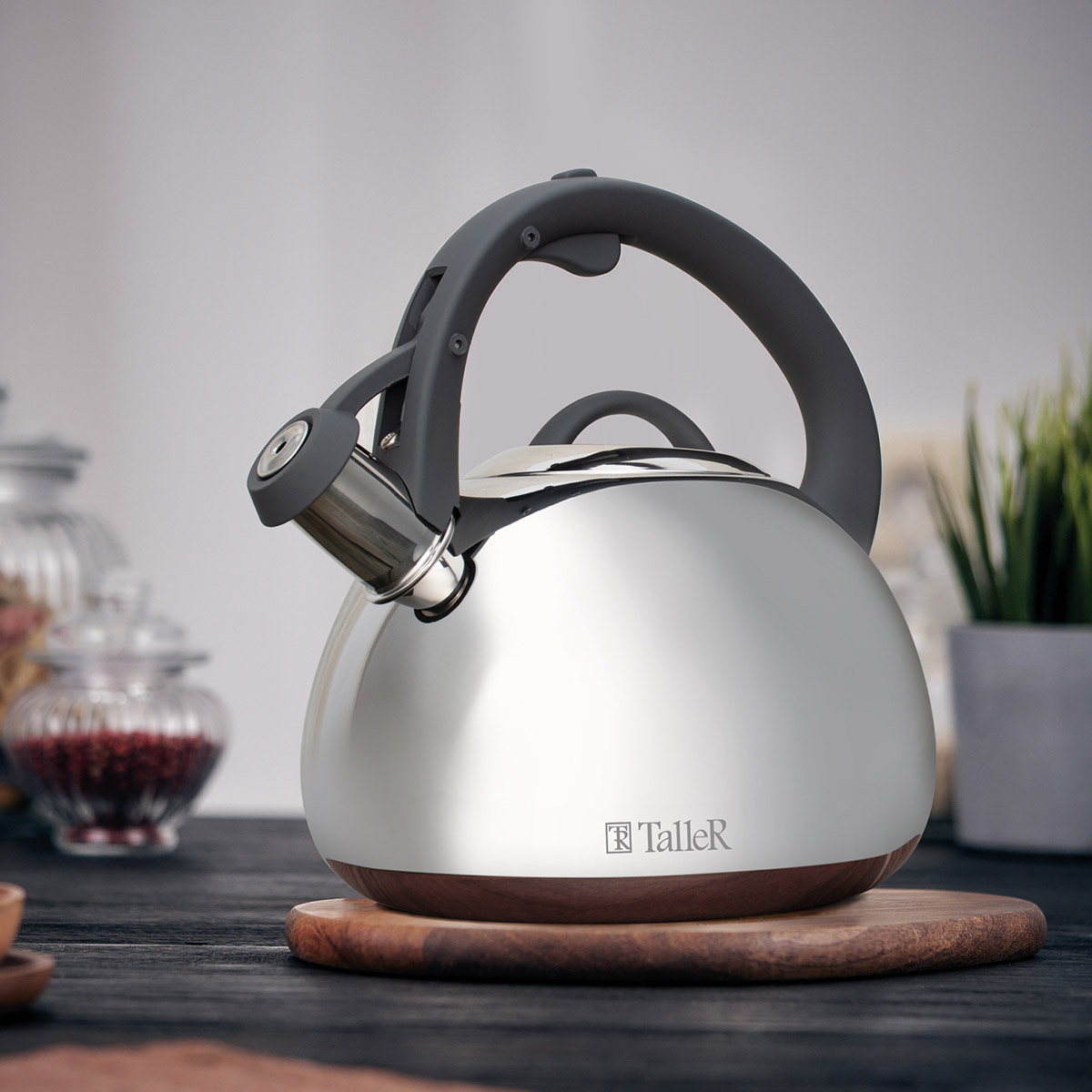 1863 р.  2301 р.  Чайник для плиты со свистком 2,8 л TalleR TR-11371 Брэндон