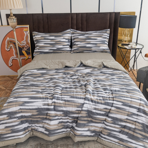 Комплект постельного белья Сатин с Одеялом 100% хлопок на резинке OBR133