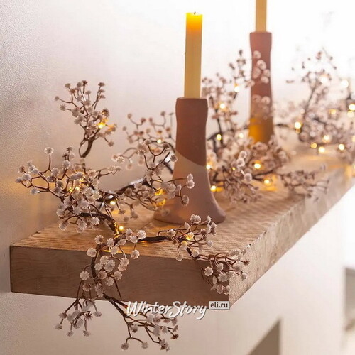 Декоративная гирлянда Gypsophila 150 см, 48 теплых белых микро LED ламп, IP44 (Kaemingk)