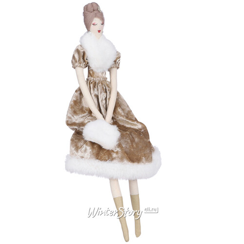Декоративная фигура Мадам Прюденс в кремовом платье 47 см (Edelman)