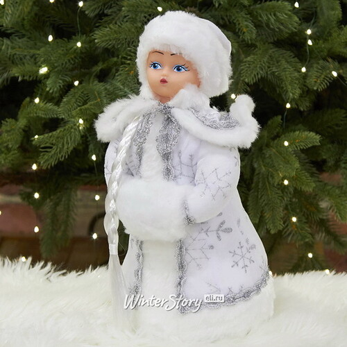 Фигура Снегурочка - Зимняя красавица в белой шубке 35 см (Коломеев)