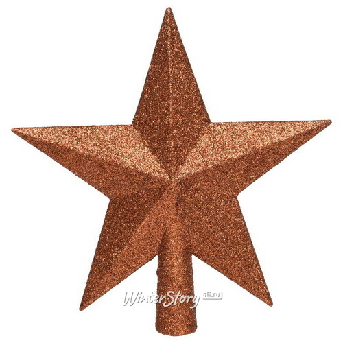 Верхушка Звезда 19 см terra brown (Kaemingk)
