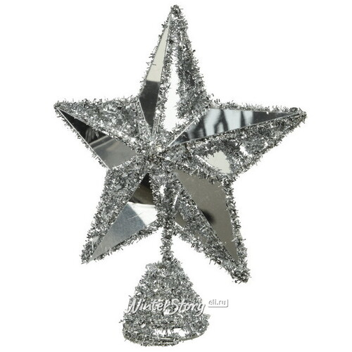 Звезда на елку Silver Castoria 24 см (Kaemingk)