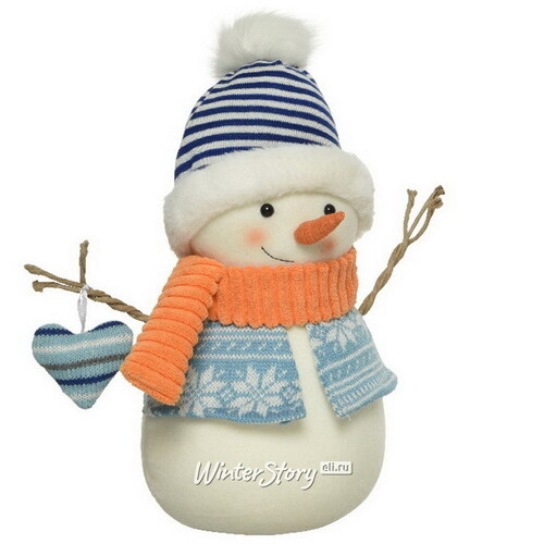 Декоративная фигура Снеговик Стефан - Шведские Каникулы 34 см (Kaemingk)