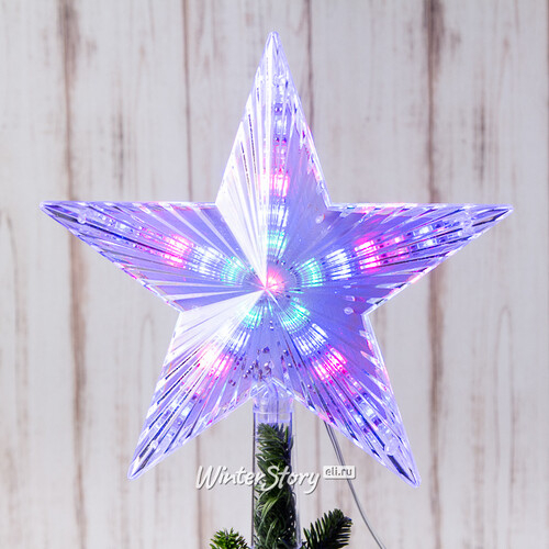 Светящаяся звезда на елку Starry Shine 21 см, 31 разноцветная LED лампа (Snowhouse)