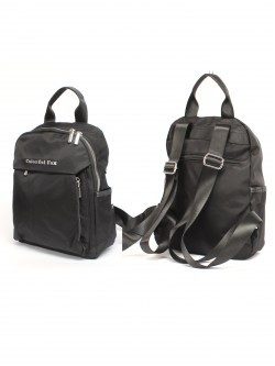 Рюкзак жен текстиль CF-2324, 1отд, 4внут+6внеш/ карм, черный 256577