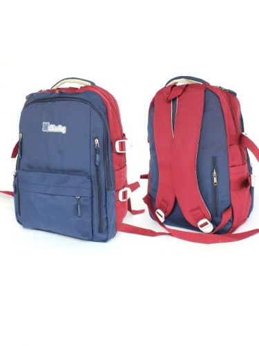 Рюкзак MF-673, молодежный, 2отд, 3внутр+6внеш.карм, синий/бордо 256508