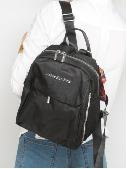 Рюкзак жен текстиль CF-2317, 1отд, 2внут+2внеш/ карм, черный 256618