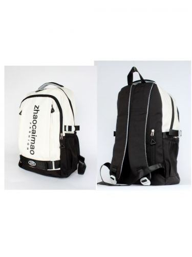 Рюкзак MF-8020, молодежный, 2отд, 3внутр+3внеш.карм, белый/черн 256535