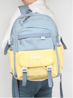 Рюкзак Migo-2022, молодежный, 1отд, 3внутр+5внеш.карм, голубой/желт 256228