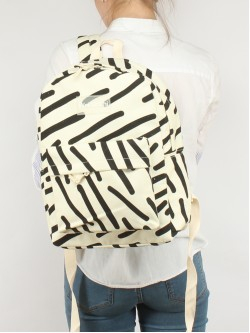 Рюкзак жен текстиль SB-2106, 1отд, 3внутр+4внеш/карм, молочный/черный 255588