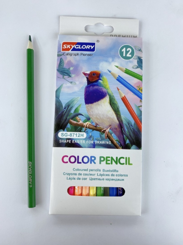 Цветные карандаши, в упаковке 12шт