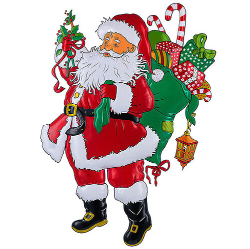 Панно Санта-Клаус с подарками, 78*52 см (Snowmen)