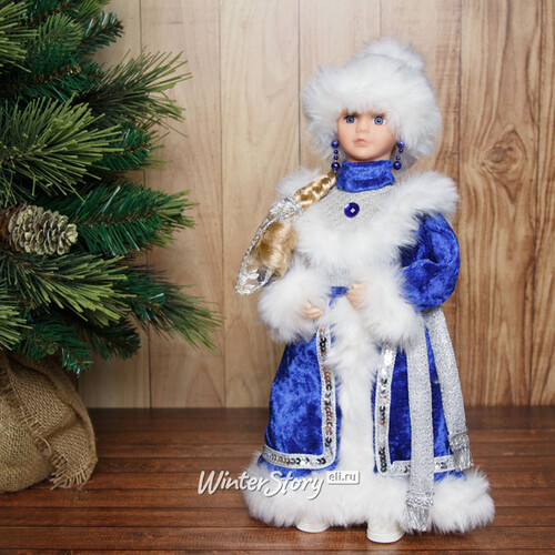 Фигура Снегурочка - Морозная Княжна в синей шубке 40 см (Triumph Tree)