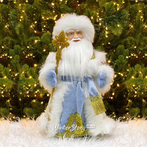 Фигура Дед Мороз - Хозяин Зимы в голубой шубе 30 см (Triumph Tree)