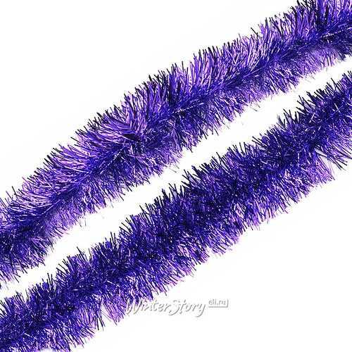 Мишура Праздничная 2 м*35 мм фиолетовая (MOROZCO)