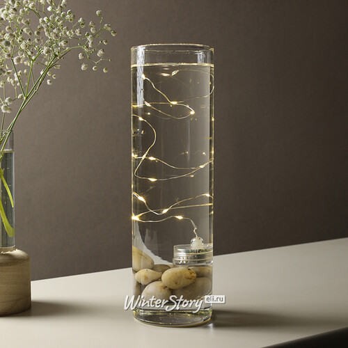 Подводный светильник-гирлянда Роса Oasis 1 м, 20 теплых белых LED (Koopman)