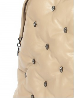Рюкзак жен искусственная кожа Migo-2201 (черепа), 1отд, 2внут/ карм, бежевый 256196