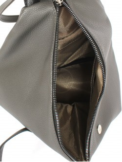 Рюкзак жен искусственная кожа ADEL-209/1в, 1отд+карм/перег, серый/черный флотер 256174