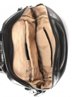 Рюкзак жен натуральная кожа GU 2033-6607 (сумка change), 1отд, 4внут+3внеш/карм, черный 258539