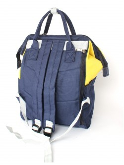 Комплект MF-3056 (рюкзак+2шт сумки+пенал+монетница) 1отд, 4внеш+1внут/карм, синий/желт 256469