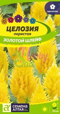 Цветы Целозия Золотой шлейф перистая (0,2 г) Семена Алтая