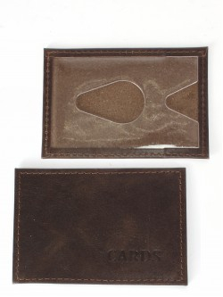 Обложка пропуск/карточка/проездной Croco-В-200 натуральная кожа коричневый крек (225) 251176