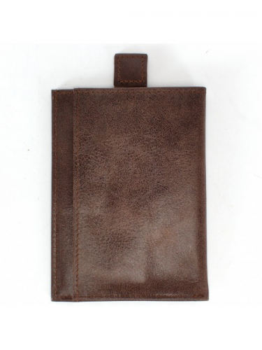 Обложка/футляр для паспорта Croco-П-408 натуральная кожа 1отд, 3карм, коричневый тем крек (225) 228524
