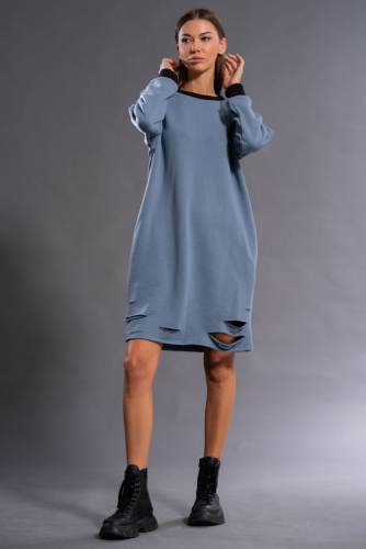 Платье Kivviwear 413501 дымчатый голубой