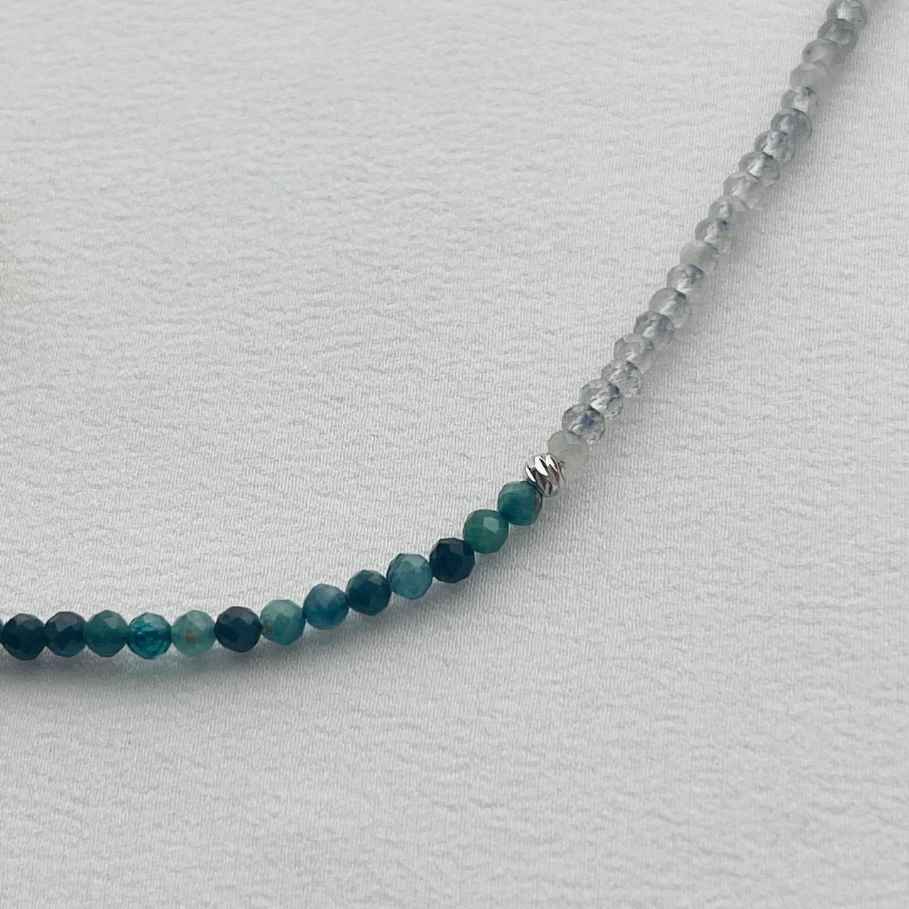 Радуга Самоцветов Колье из Лабрадора и Турмалина