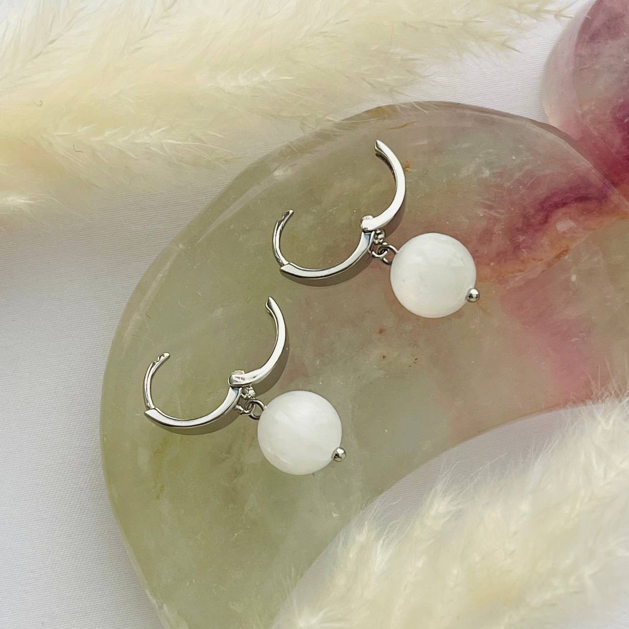 Радуга Самоцветов Серьги из Селенита