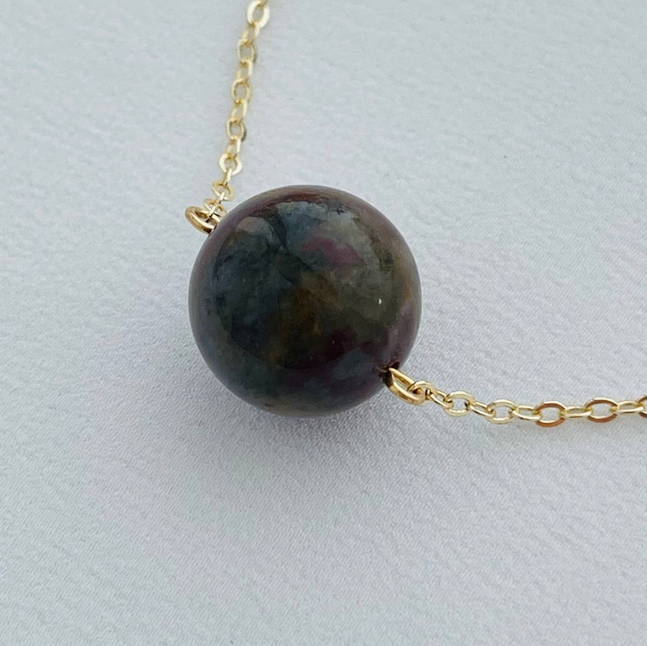 Радуга Самоцветов Кулон на цепочке из Яшмы