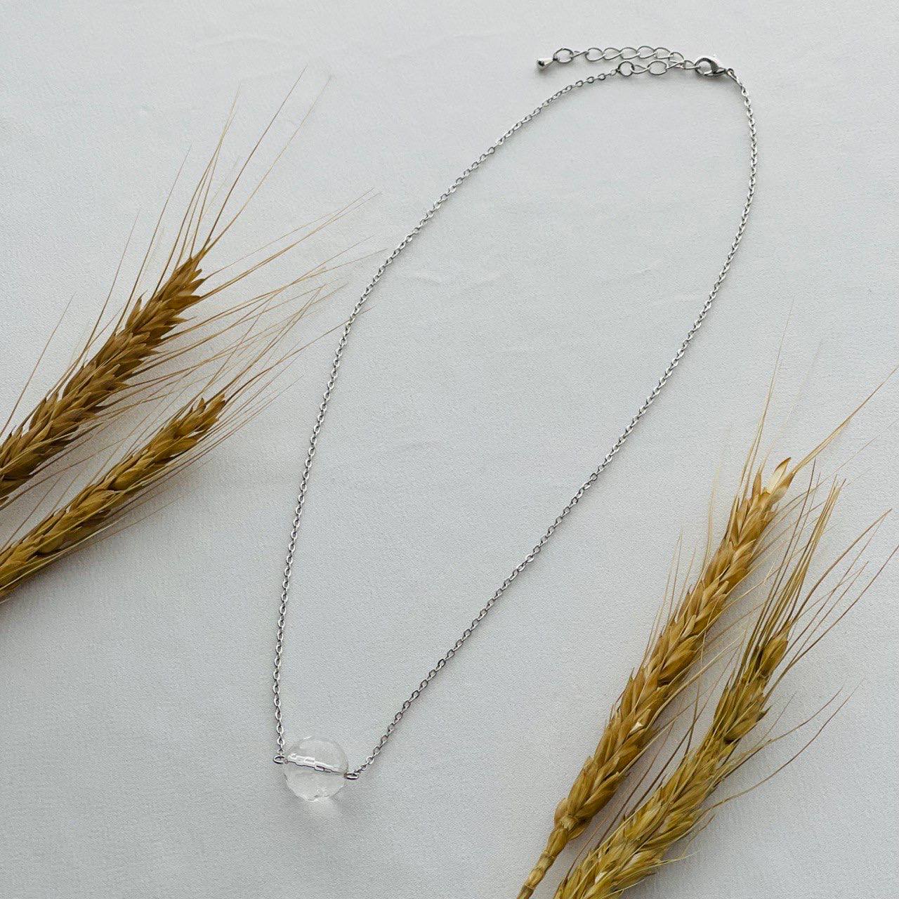 Радуга Самоцветов Кулон на цепочке из Горного Хрусталя