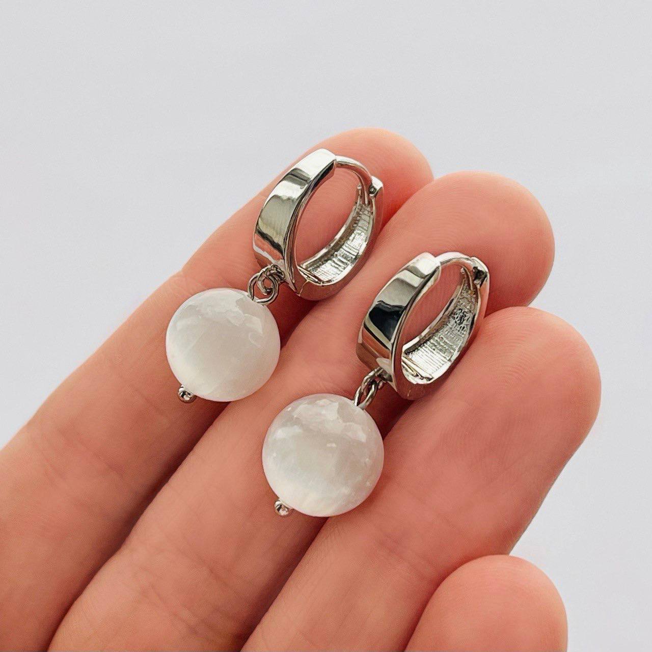 Радуга Самоцветов Серьги из Селенита