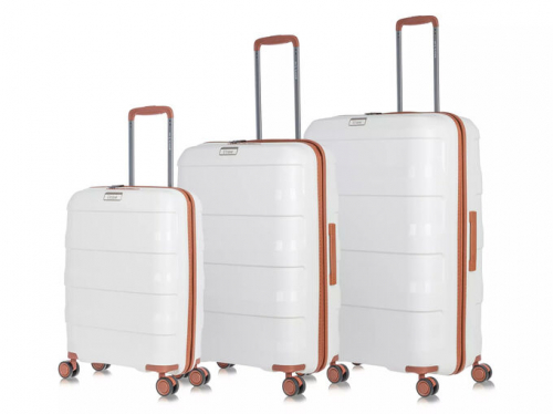 13960 18000 Комплект чемоданов                 Monaco TO PP White Комп. 3 шт. (Белый)