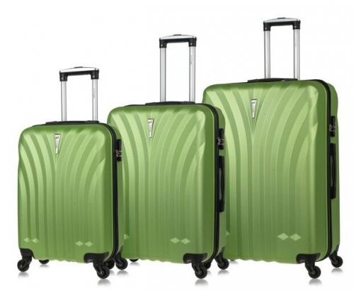 6580 8900 Комплект чемоданов             Phuket 167# green Комп.(Зелёный) 3 шт.