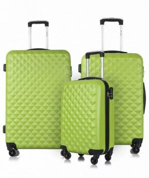  6600 8900  Комплект чемоданов        Phatthaya 167#green  (зеленый) Комп. 3 шт.
