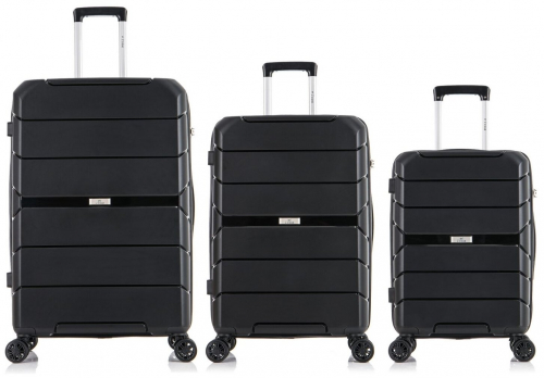  10920 14000 Комплект чемоданов            Singapore  Black (черный) комп. 3 