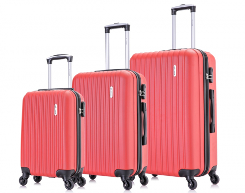 6125 8900 Комплект чемоданов             Krabi 109# Red (красный)  Комп. 3 шт. (1)