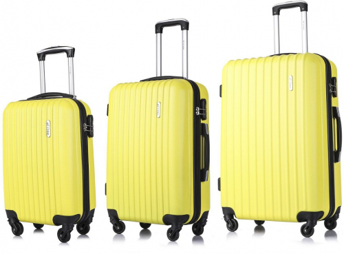  6125 8900 Комплект чемоданов            Krabi Light yellow Комп. (Жёлтый)3 шт.