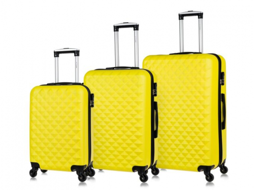  6600 8900  Комплект чемоданов            Phatthaya Light yellow Комп. (Жёлтый)3 шт. 