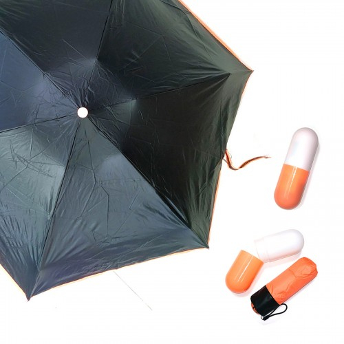 Зонт капсула, оранжевый
