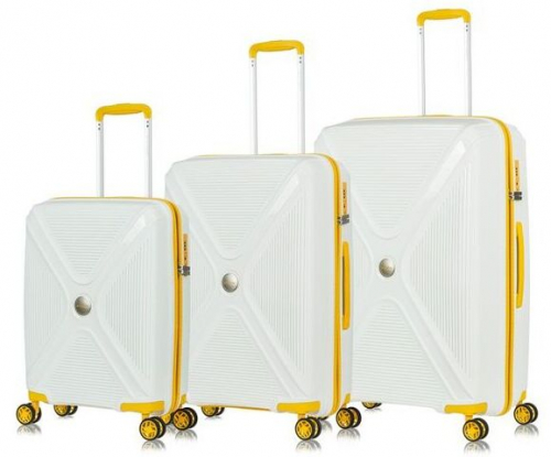  10500 18000 Комплект чемоданов              Berlin White Комп. 3 шт (Белый)