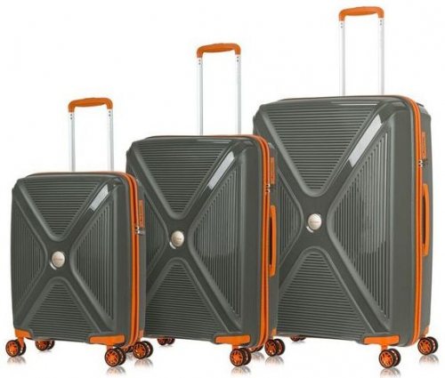   10500 18000 Комплект чемоданов             Berlin Gray Комп. 3 шт (Серый)