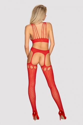 G 313 bodystocking Red Ст.цена 2170р. Obs_G 313 bodystocking Red Красный Obsessive