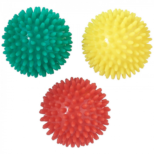Мяч массажный KINERAPY RH106 комплект, красный/желтый/зеленый