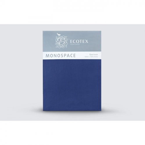 Простыня 1.5 сп «Моноспейс», размер 150х215 см, цвет тёмно-синий
