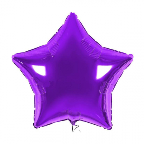 Шар фольгированный звезда фиолетовая 18