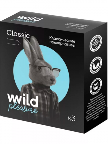 : Презервативы латексные Classic, 3 шт «Wild Pleasure», 13 г
